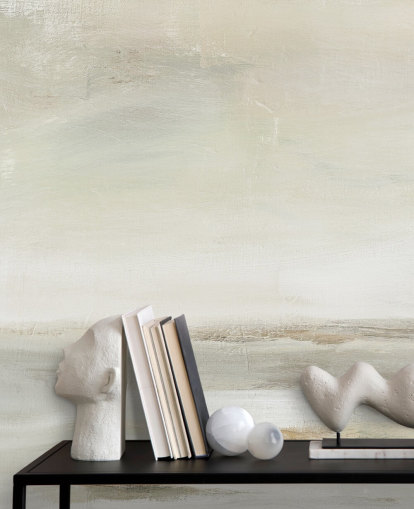 pale abstract wall mural