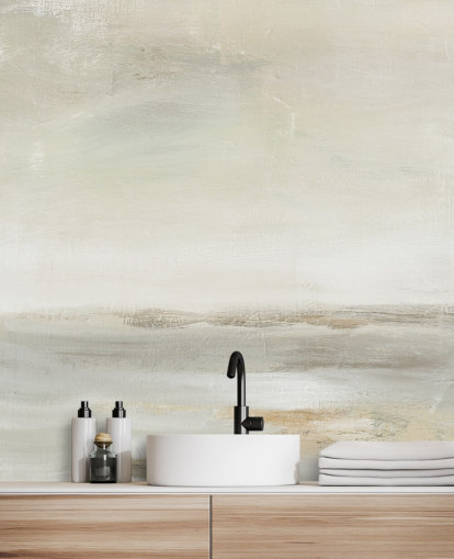 pale abstract wall mural