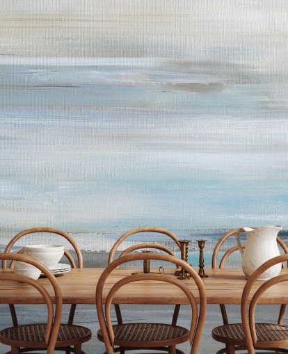 mural abstracto azul y gris