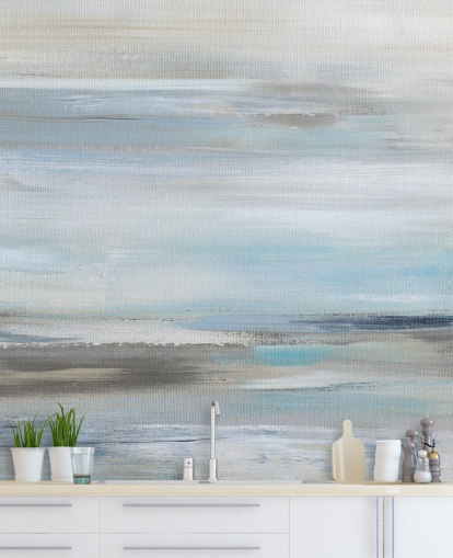 peinture murale abstraite bleue et grise peinture murale abstraite bleue et grise