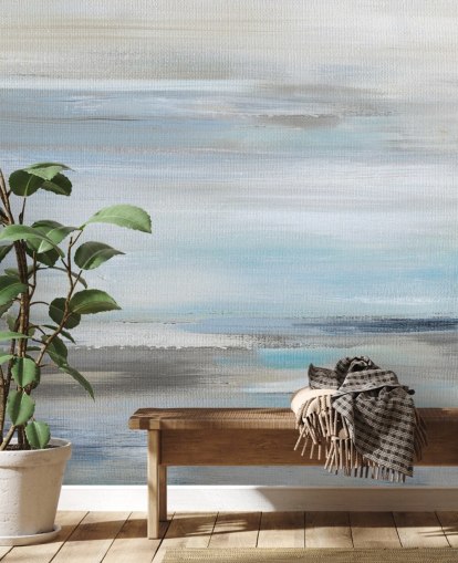 peinture murale abstraite bleue et grise peinture murale abstraite bleue et grise