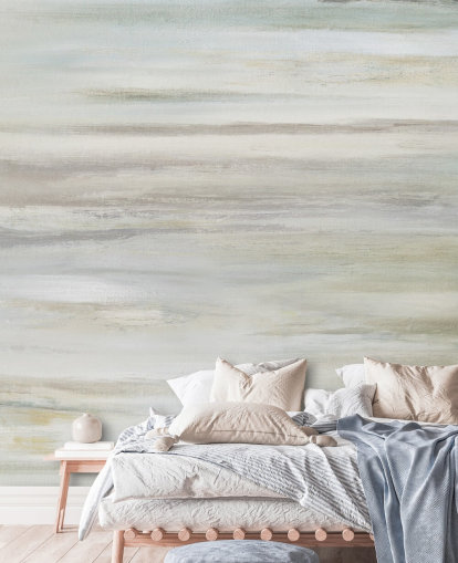 murale astratto blu e grigio