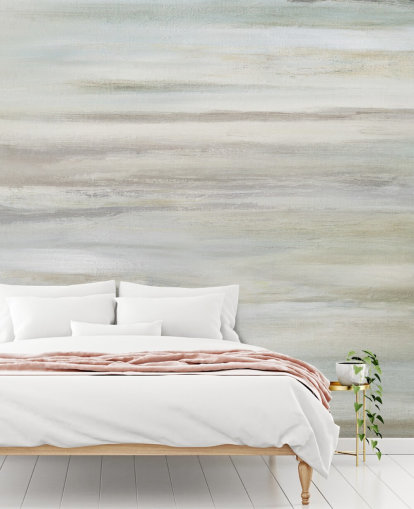 blue and grey abstract mural