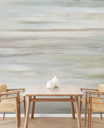 blue and grey abstract mural