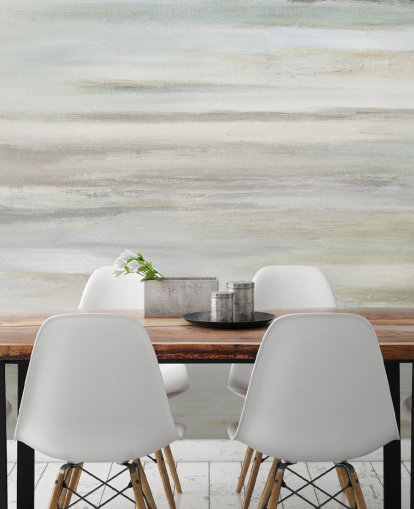 blue and grey abstract mural