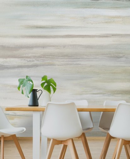 blue and grey abstract mural