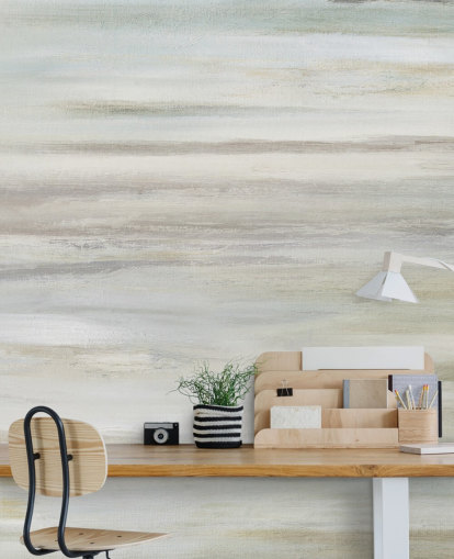 blue and grey abstract mural