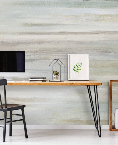 mural abstracto azul y gris