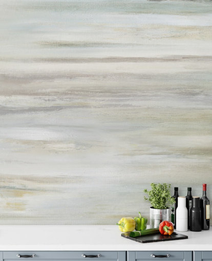 murale astratto blu e grigio