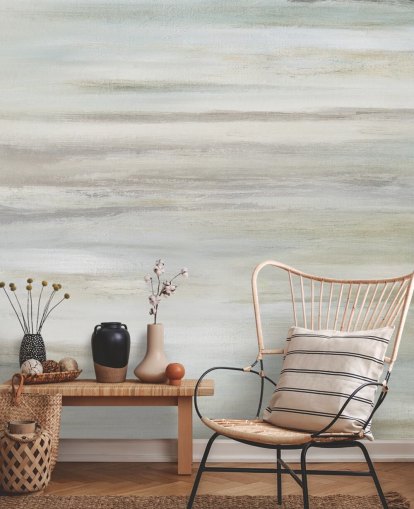 murale astratto blu e grigio