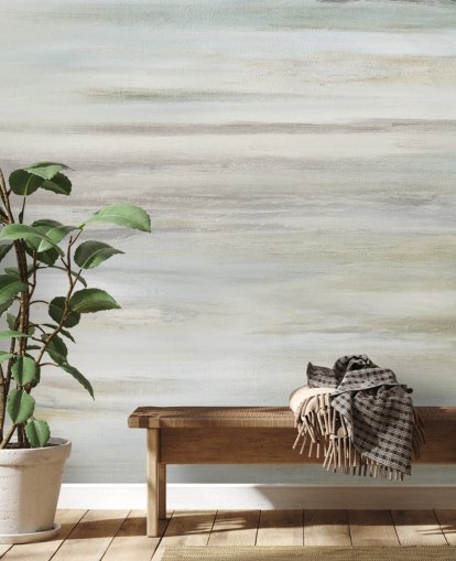 murale astratto blu e grigio