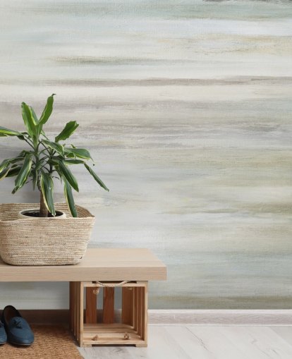 murale astratto blu e grigio