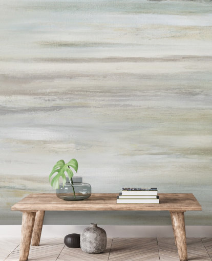 murale astratto blu e grigio