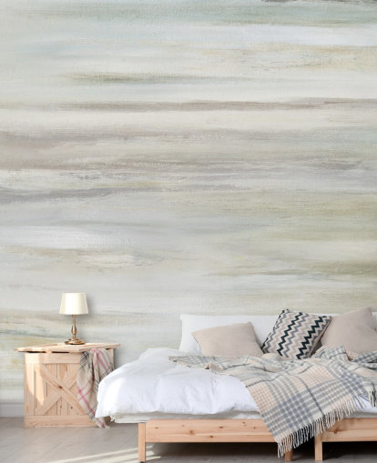 blue and grey abstract mural