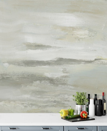 mural abstracto gris claro