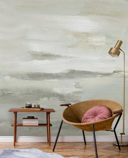 mural abstrato cinza claro