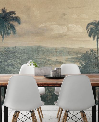 jungle in the sun wallpaper mural