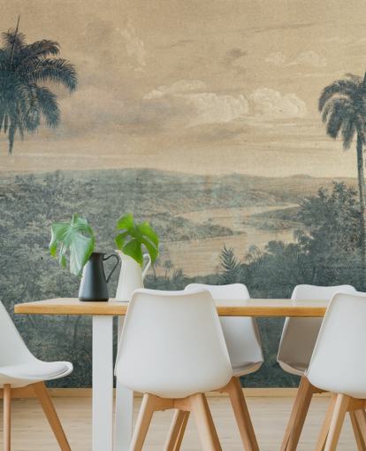 jungle in the sun wallpaper mural