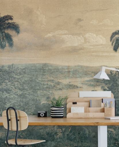 jungle in the sun wallpaper mural