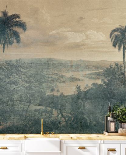 jungle in the sun wallpaper mural jungle in the sun wallpaper mural