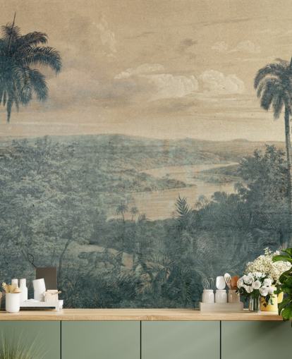 jungle in the sun wallpaper mural jungle in the sun wallpaper mural