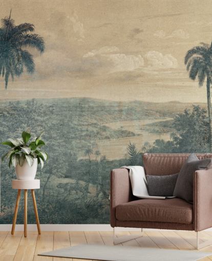 jungle in the sun wallpaper mural