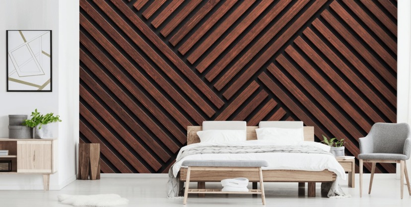 Papier peint et peintures murales à effet bois | Wallsauce FR