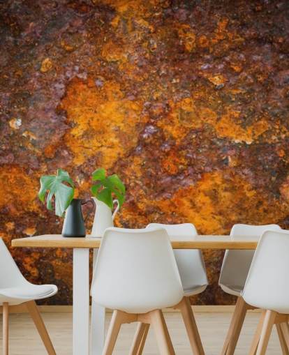 orange rust tapet