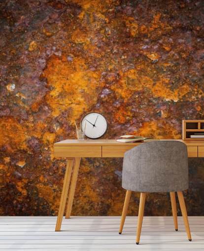 papier peint rouille orange