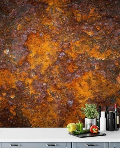orange rust tapet
