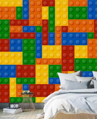colorful toy brick kids wallpaper