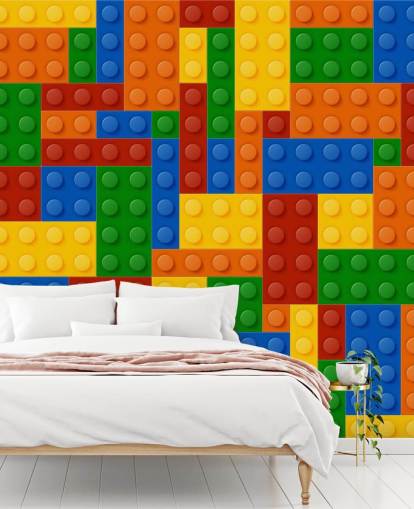 colorful toy brick kids wallpaper