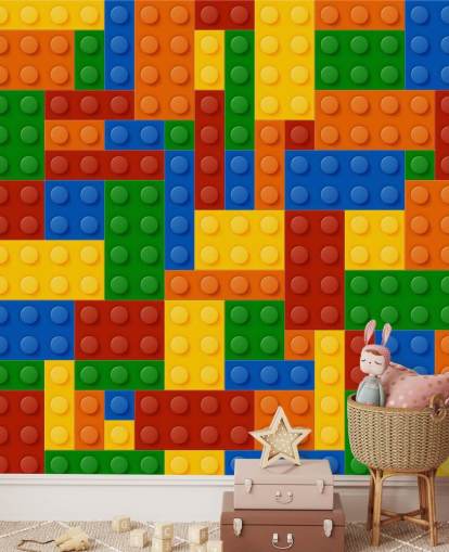 colourful toy brick kids wallpaper
