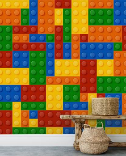 colorido papel pintado de ladrillo de juguete para niños colorido papel pintado de ladrillo de juguete para niños