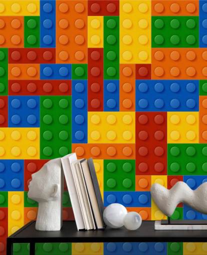 colorful toy brick kids wallpaper