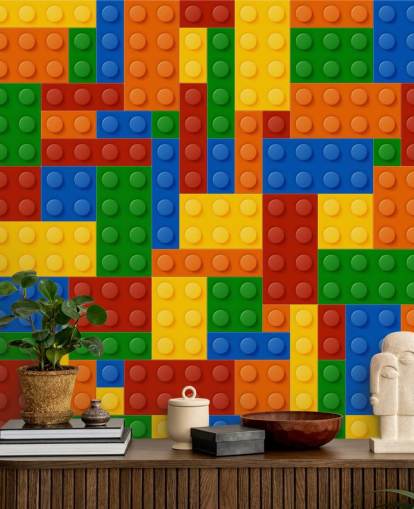 colourful toy brick kids wallpaper