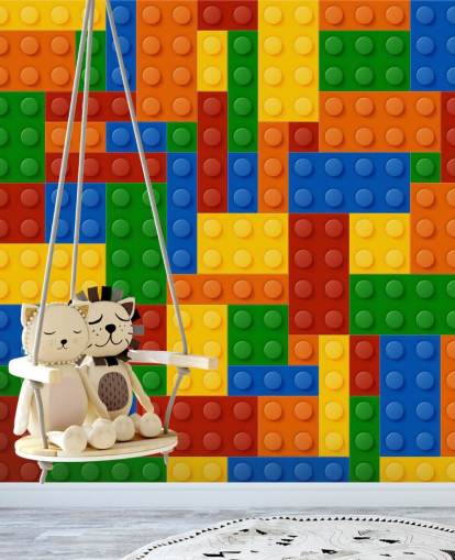 colourful toy brick kids wallpaper