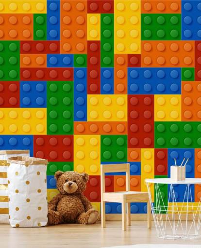 colourful toy brick kids wallpaper
