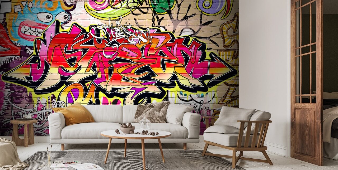 Graffiti Wall Wallpaper  Wallsauce US