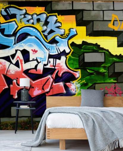 Mural de pared Grafiti colorido