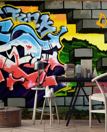 Mural de pared Grafiti colorido