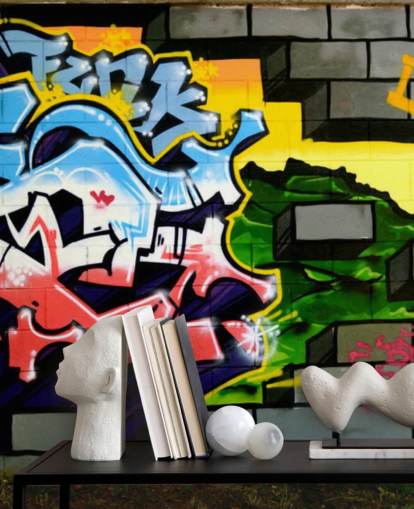 Colourful Graffiti Wall Art Mural