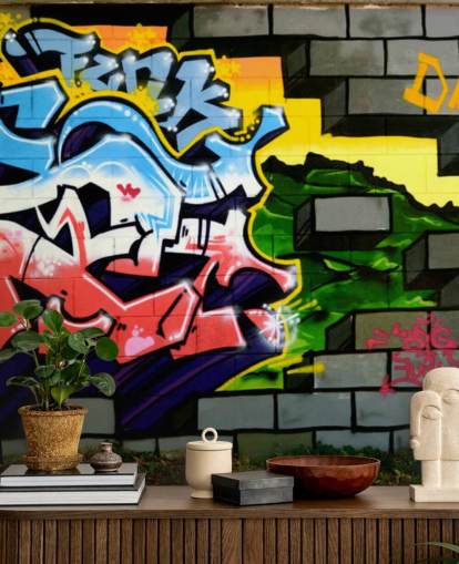 Mural de pared Grafiti colorido