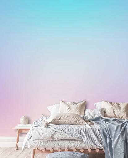 blue and purple omber wallpaper mural called Dreamy Omber for bedrooms