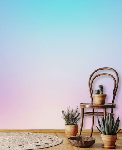 mural de papel de parede ombre azul e roxo chamado Dreamy Ombre para quartos