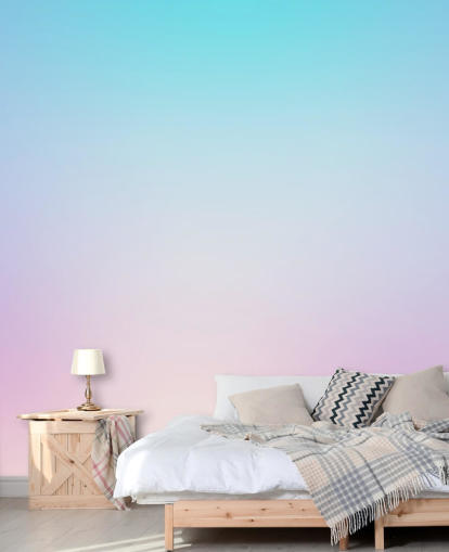 blaues und lila Ombre-Tapetentapete namens Dreamy Ombre für Schlafzimmer
