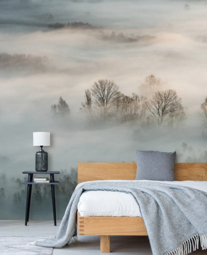 Poster in Cornice Nebbia invernale sugli alberi