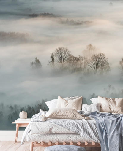 Poster in Cornice Nebbia invernale sugli alberi Poster in Cornice Nebbia invernale sugli alberi