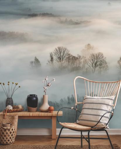 Wandbild „Winternebel über Bäumen“