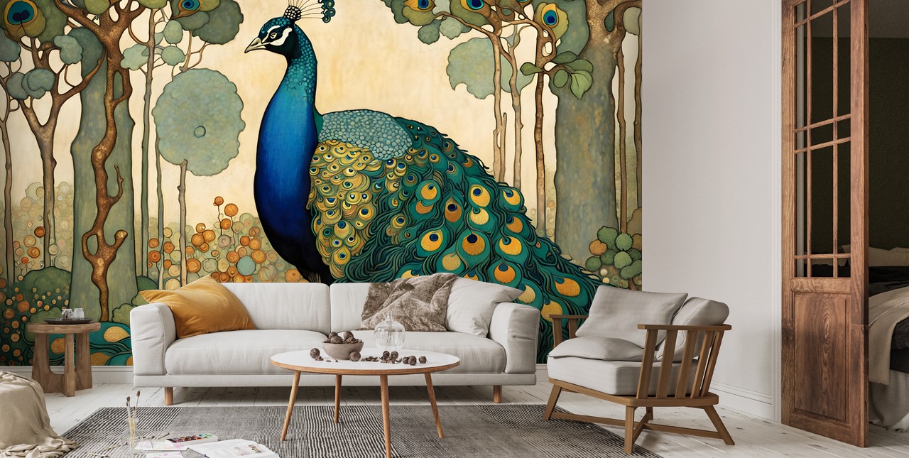 Art Nouveau Peacock, image size:1280x645